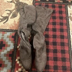 Womens over the knee suede boot